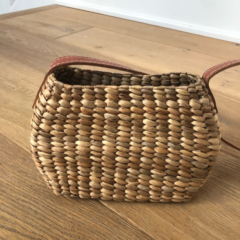 Faithfull the Brand Natural Woven Crossbody Bag